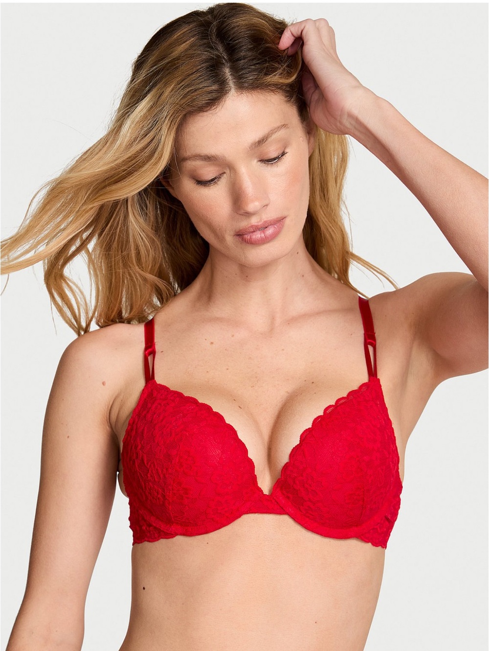 Victoria's Secret Red Lace Push-Up Bra